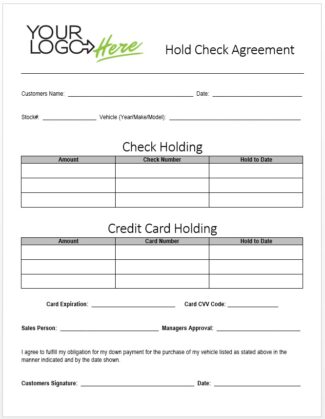 hold check form